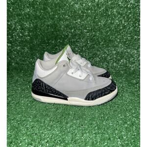 Nike Air Jordan Retro 3 Toddler Size 9C Chlorophyll Grey Green Shoes 398614-006